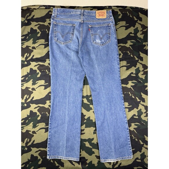 Vintage Rare Y2K Levi’s 517 Blank Tab Bootcut Medium Wash Jeans 36x32 - Picture 5 of 10